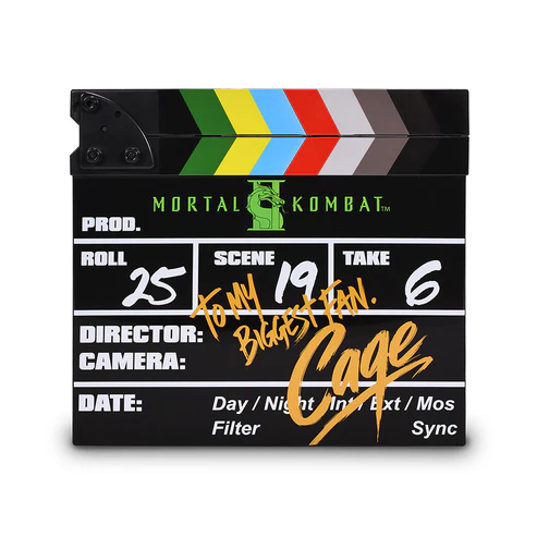 Cinemark Mortal Kombat Clap Board Johnny Cage