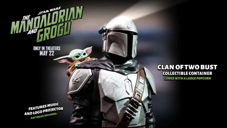 Closer Look: The Clan of Two Bust Popcorn Bucket Is Regal's Most Impressive Mandalorian and Grogu Exclusive