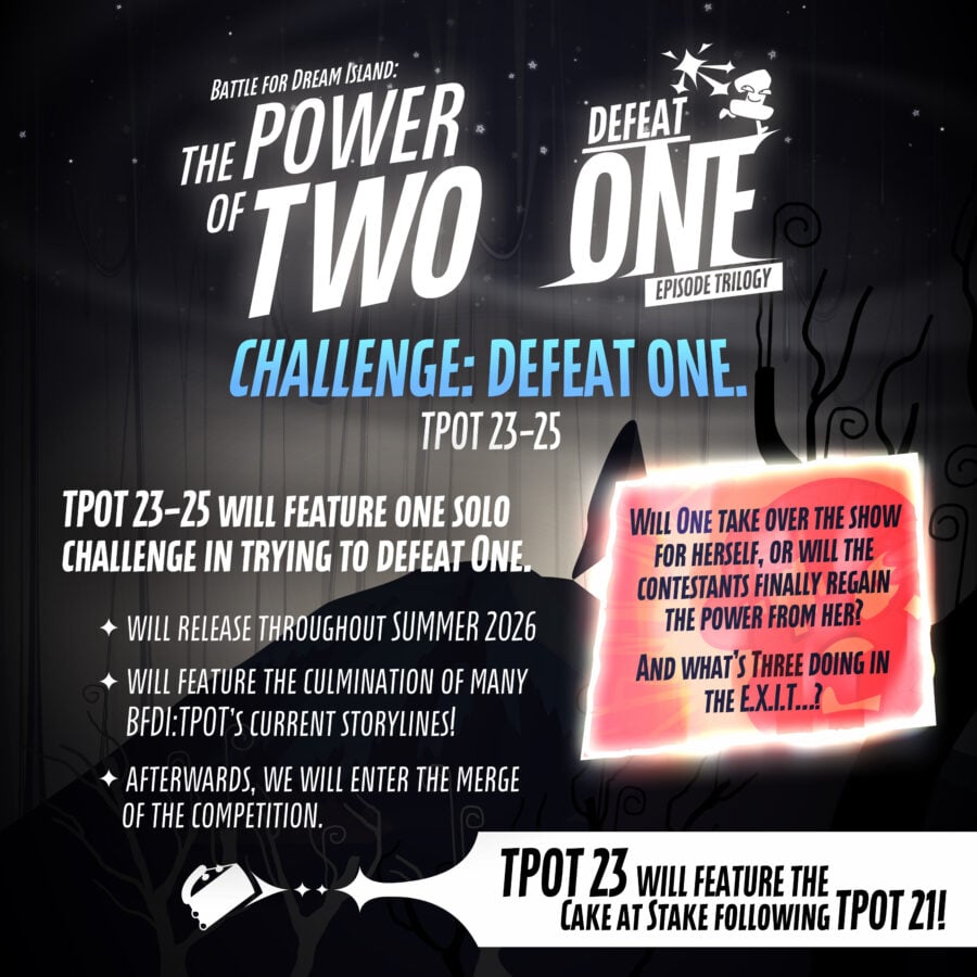BFDI The Power of Two Announces Defeat One Trilogy Coming Summer 2026