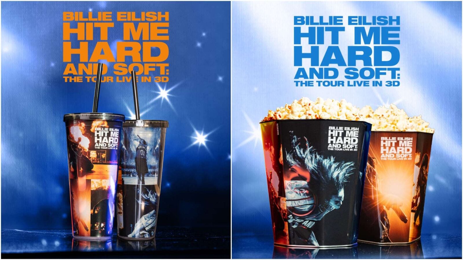 Regal Drops Billie Eilish Popcorn Tin and Tumbler for Hit Me Hard and Soft The Tour Live in 3D Early Access