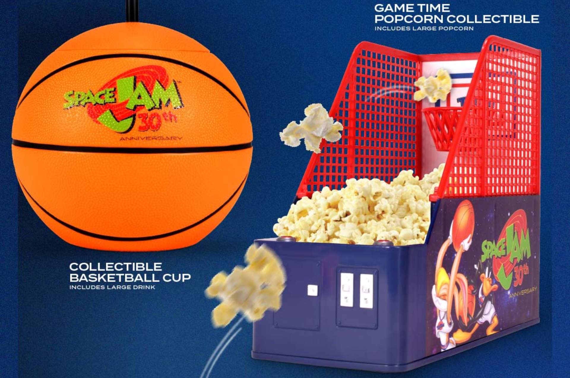 Space Jam 30th Anniversary Popcorn Collectible and Basketball Cup Coming to AMC May 20