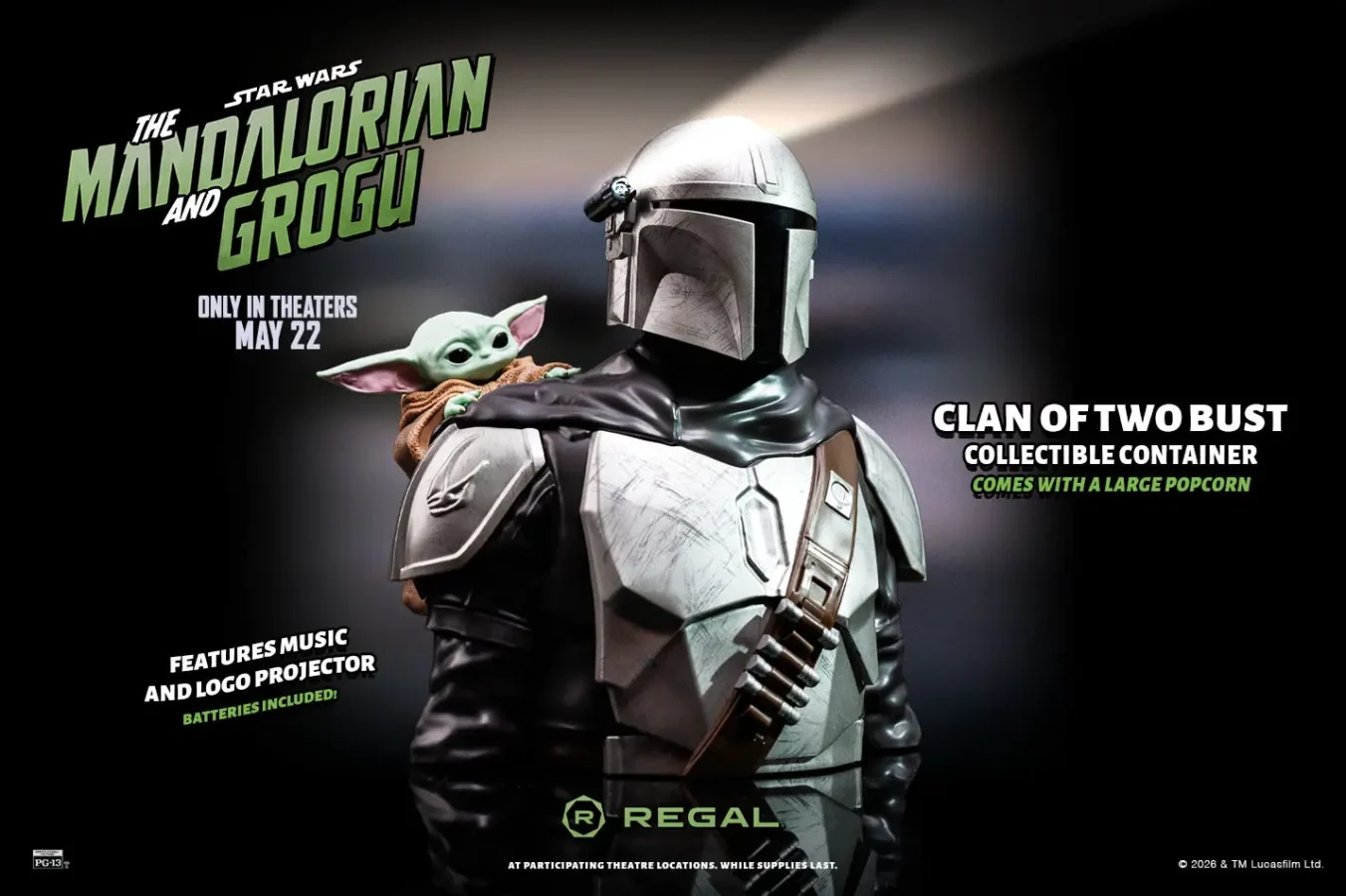Regal Clan of Two Bust Popcorn Bucket Mandalorian Grogu