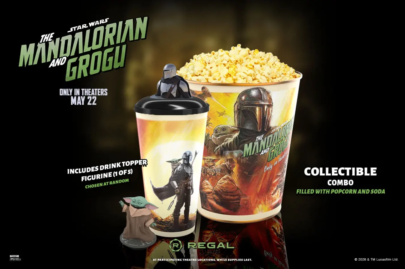 Popcorn Bucket Mandalorian Grogu Regal