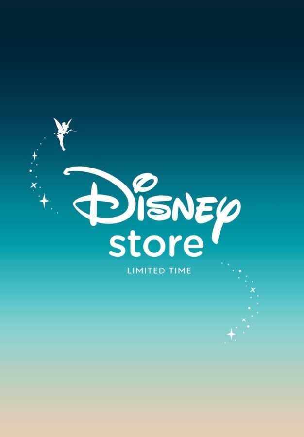 2026DCPDisneyStoreLimitedTime1scaled Fantasy Land News Promotional Disney Store banner with white logo and fairy arc on a blue to teal gradient background Limited Time