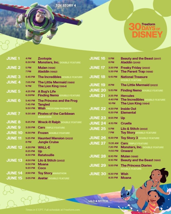 Your Disney Movie Marathon Is Here with Freeform's 30 Days of Disney Schedule for June 2026