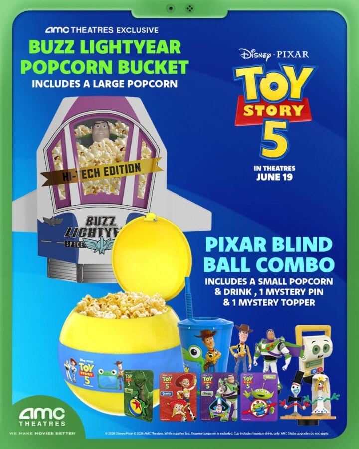 AMC Theatres Toy Story 5 Buzz Lightyear Popcorn Bucket