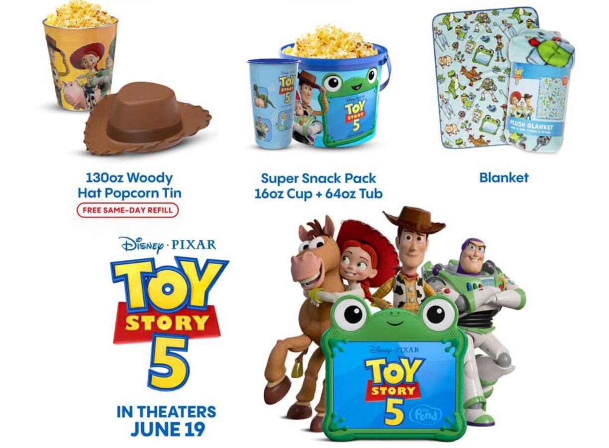 Cinemark Toy Story 5 Popcorn Buckets and Collectibles Fantasy Land News Cinemark Toy Story 5 Popcorn Buckets and Collectibles