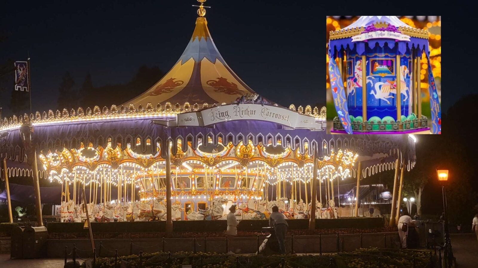 Disneyland Magic Key Exclusive The King Arthur Carrousel Popcorn Bucket Spins Lights Up and Plays Music