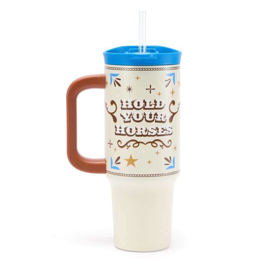 Jessie and Bullseye 30 oz Stainless Steel Travel Tumbler with Straw