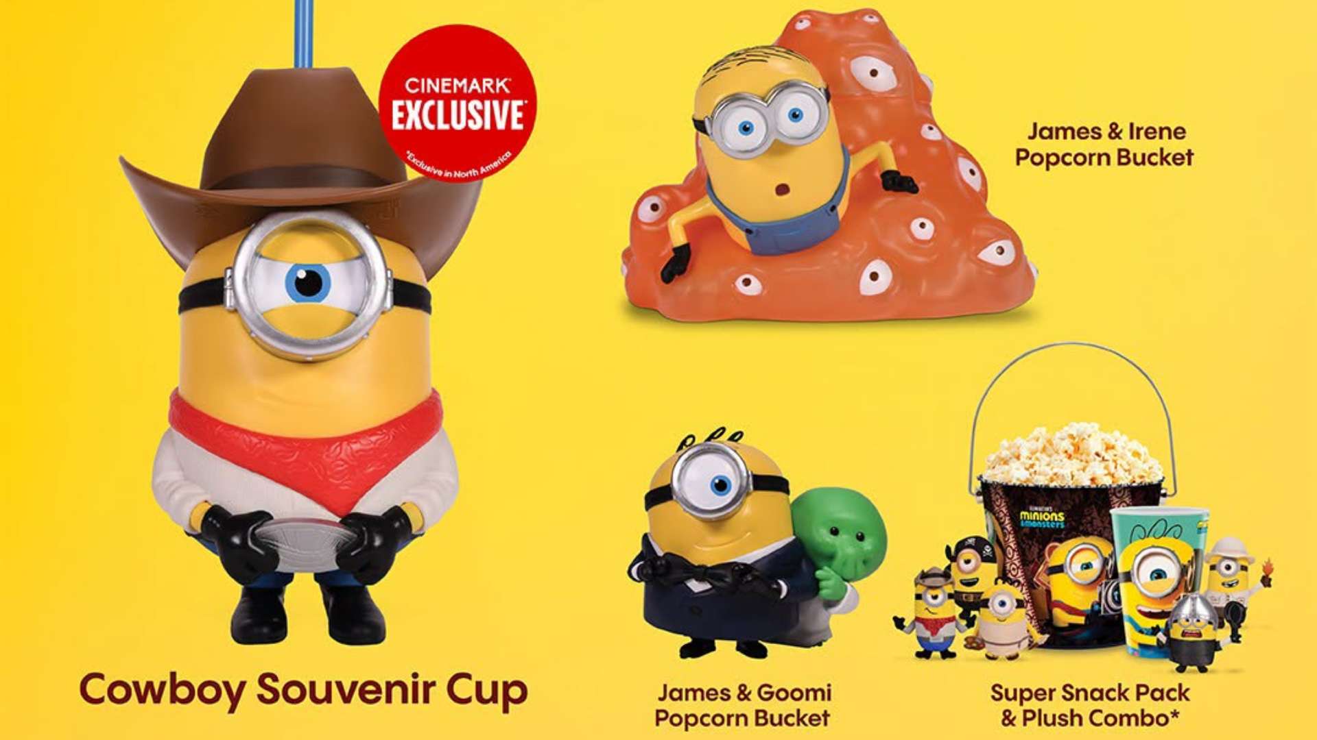 Minions & Monsters Popcorn Buckets: Every Item at Cinemark This Summer