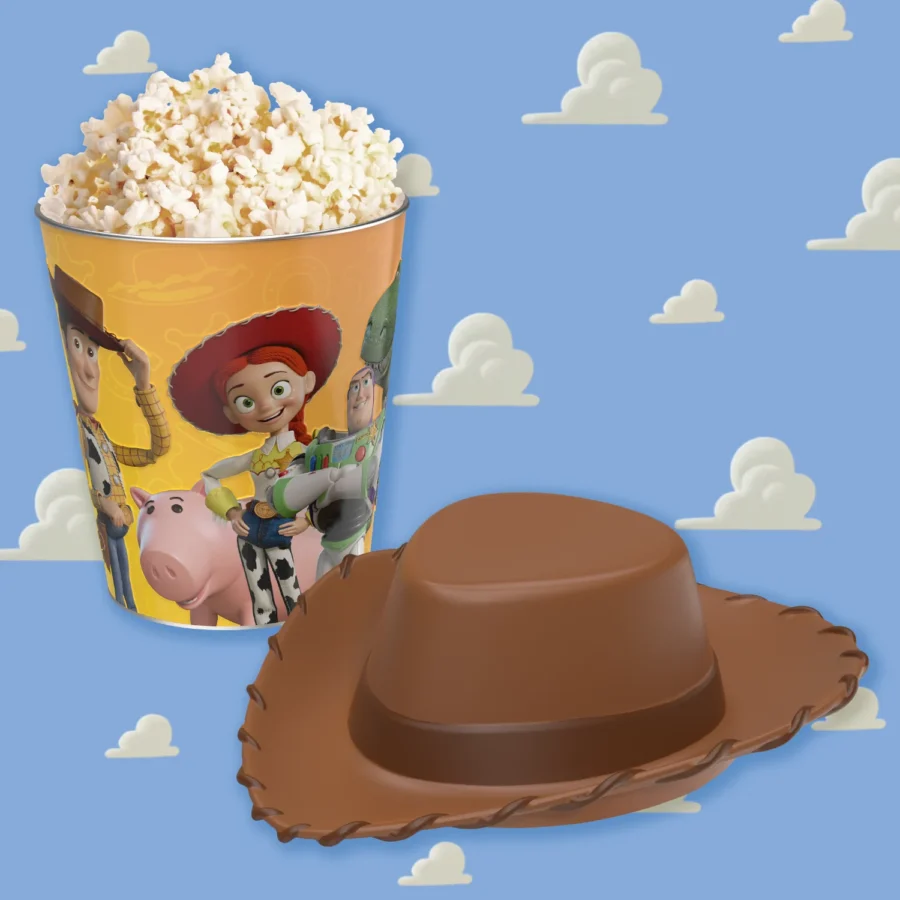 TS5HATPOPCORNBUCKET Fantasy Land News Toy Story 5 Woody Hat 130oz Popcorn Bucket