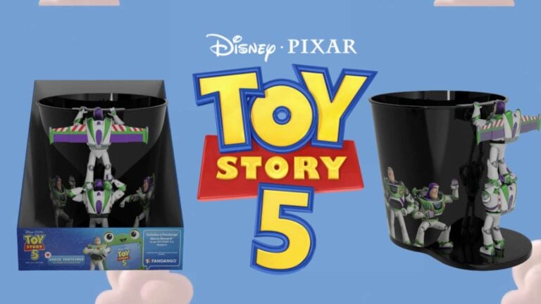 Walmart Toy Story 5 Popcorn Bucket Features 3D Buzz Lightyear Figures