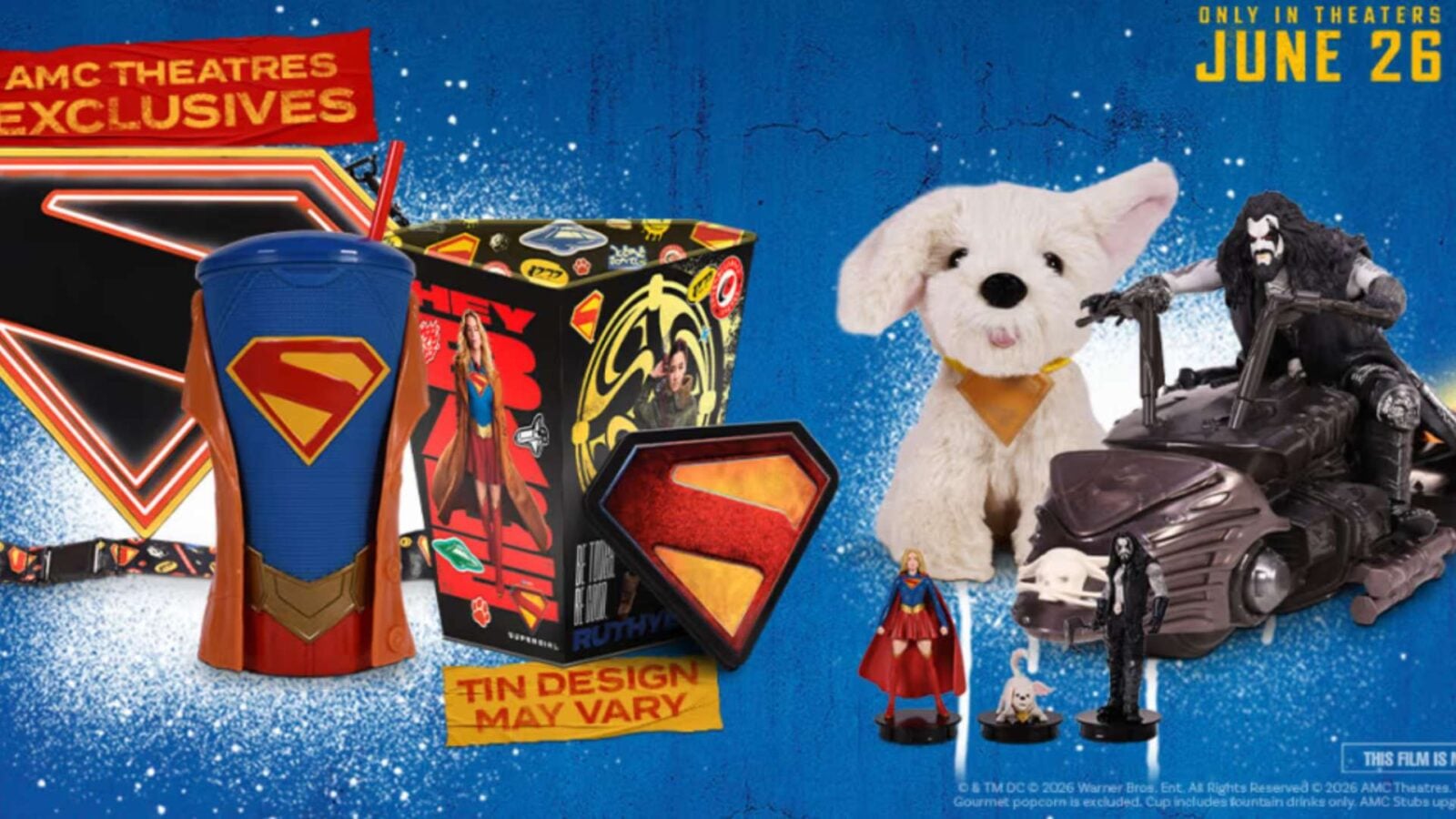 Supergirl Popcorn Buckets and Grippr Cup Now Available at AMC Theatres Shop
