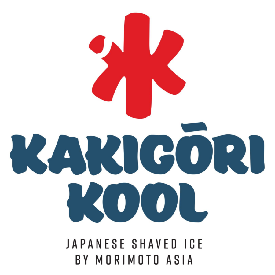 KakigoriKoolDisneySprings1080x1080 Fantasy Land News Kakigori Kool logo with a red abstract symbol above blue bold text captioned Japanese shaved ice by Morimoto Asia