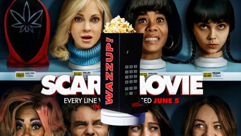 Scary Movie Reveals Second Popcorn Bucket: A Glow-in-the-Dark WAZZUP Phone for $67.69