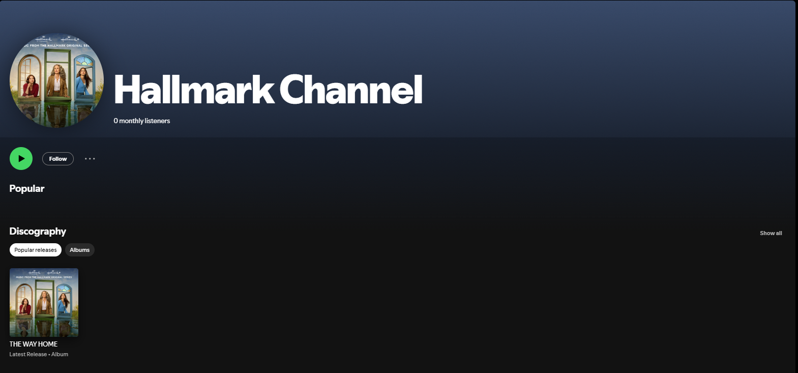Screenshot 20260612 072708 Fantasy Land News Header banner for Hallmark Channel profile showing a circular logo on the left and large white Hallmark Channel text on a navy gradient background