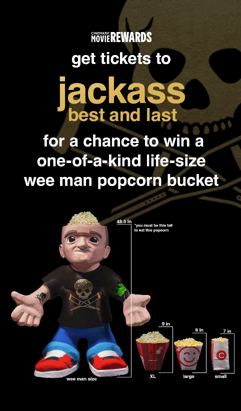 Screenshot 20260615 121902 Fantasy Land News Jackass Best and Last Life Size Wee Man Popcorn Bucket Exists and You Could Actually Win It