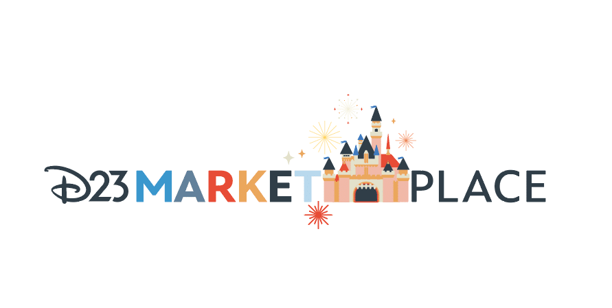 D23 Marketplace logo featuring a colorful castle with fireworks and the word MARKETPLACE in multicolored letters