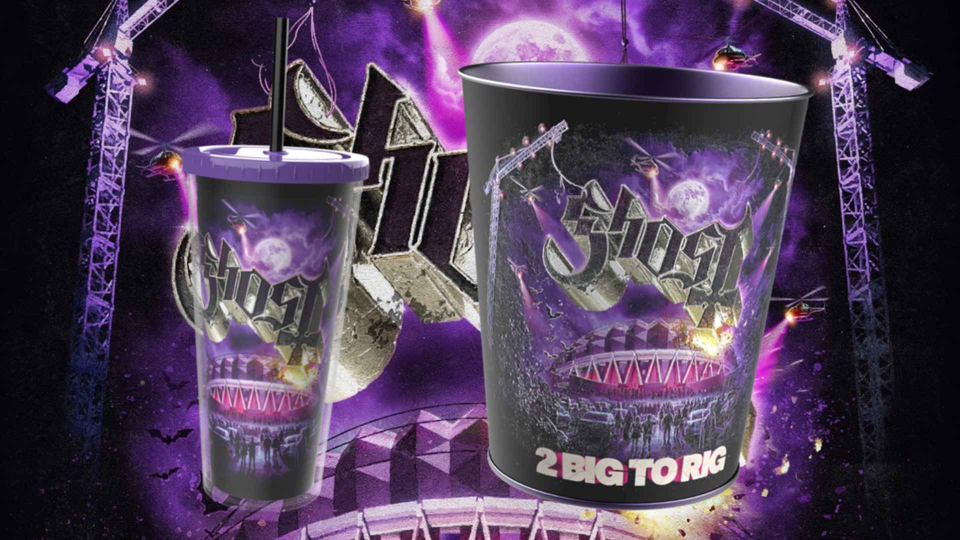 New Ghost Popcorn Bucket and Tumbler Released for 2 Big to Rig Concert Film