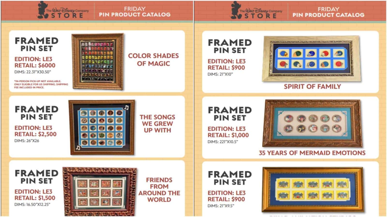 The Walt Disney Company Store D23 Friday Pins 6