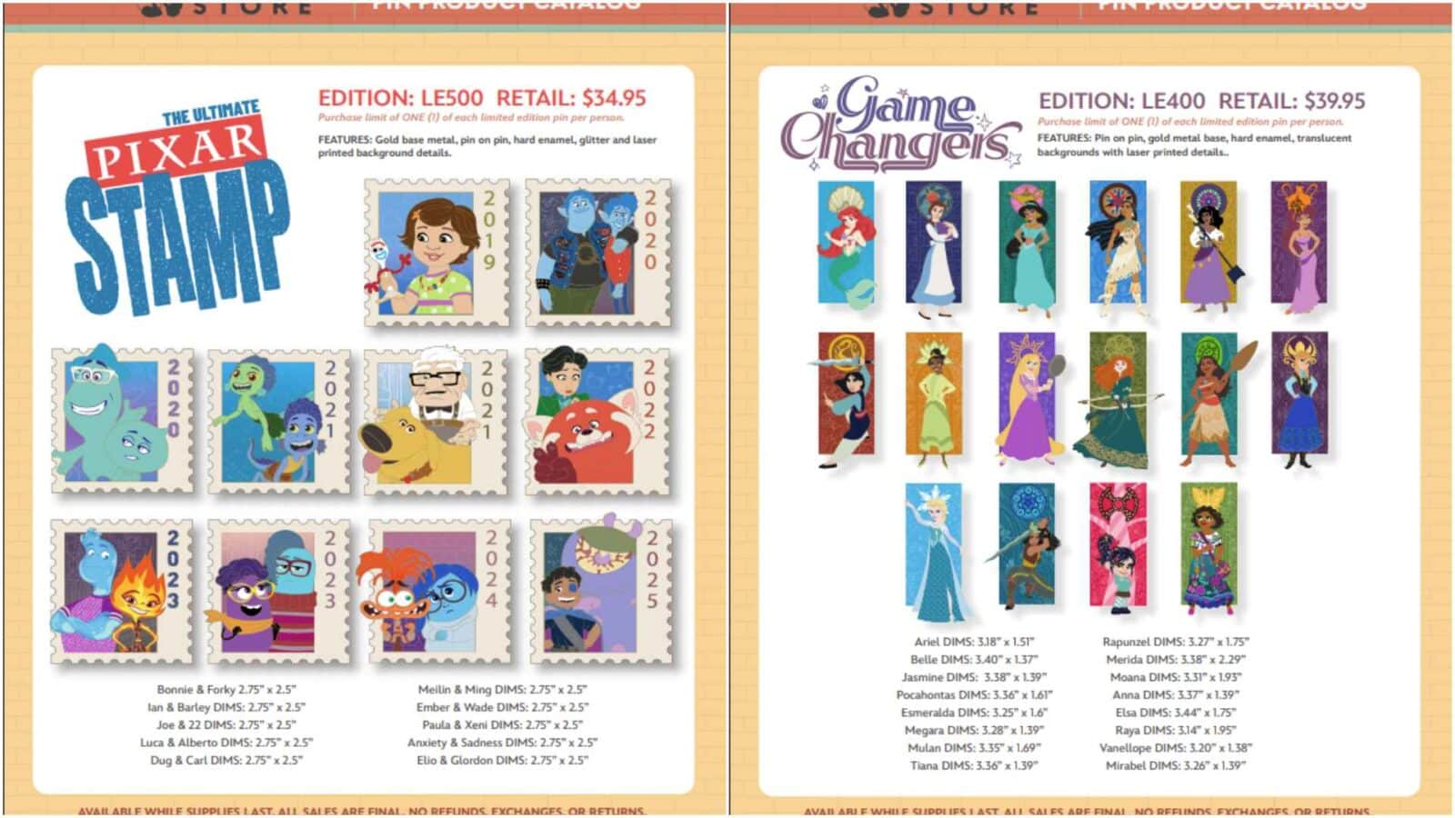 The Walt Disney Company Store D23 Saturday Pins 6