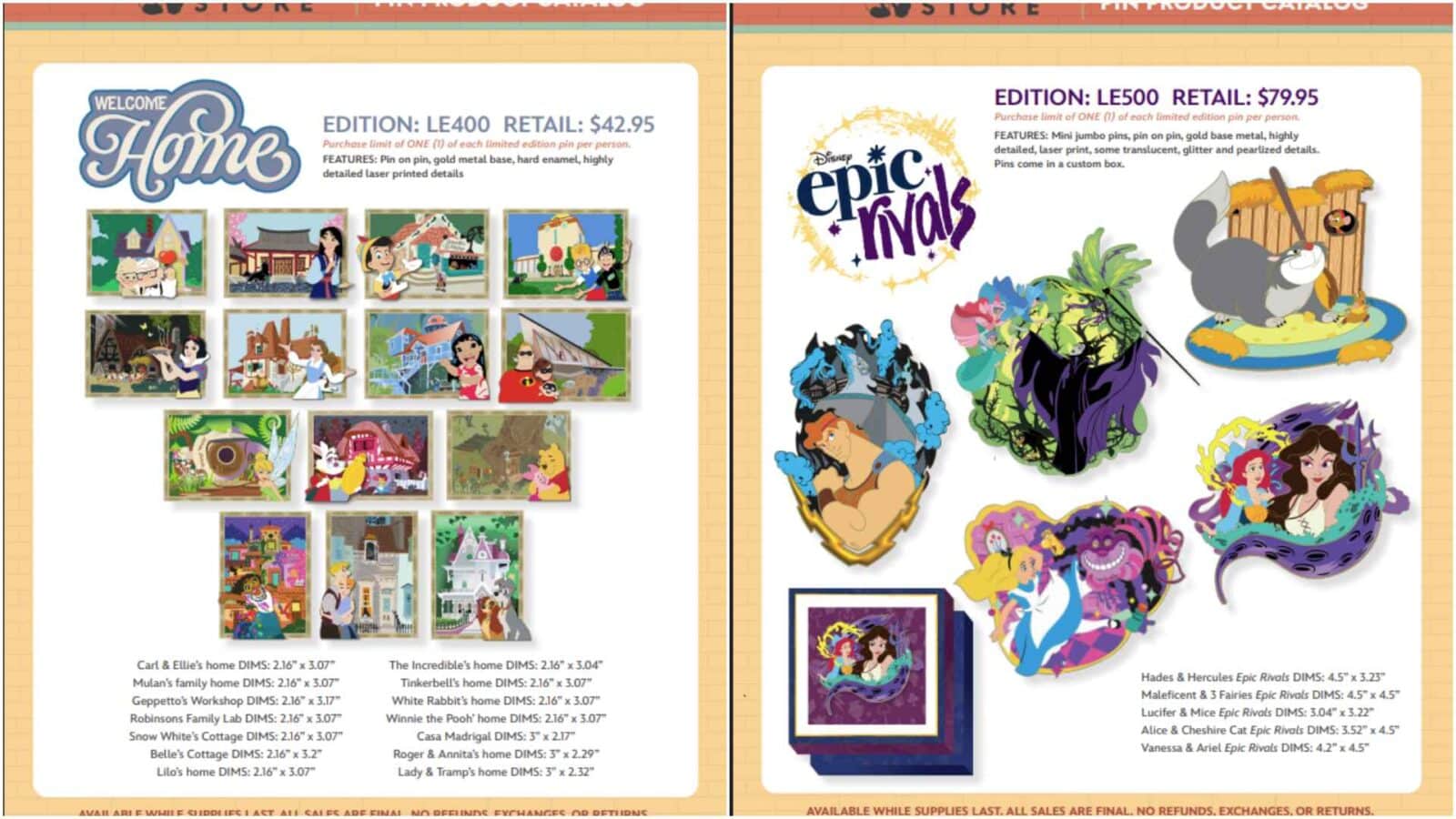 The Walt Disney Company Store D23 Saturday Pins 6