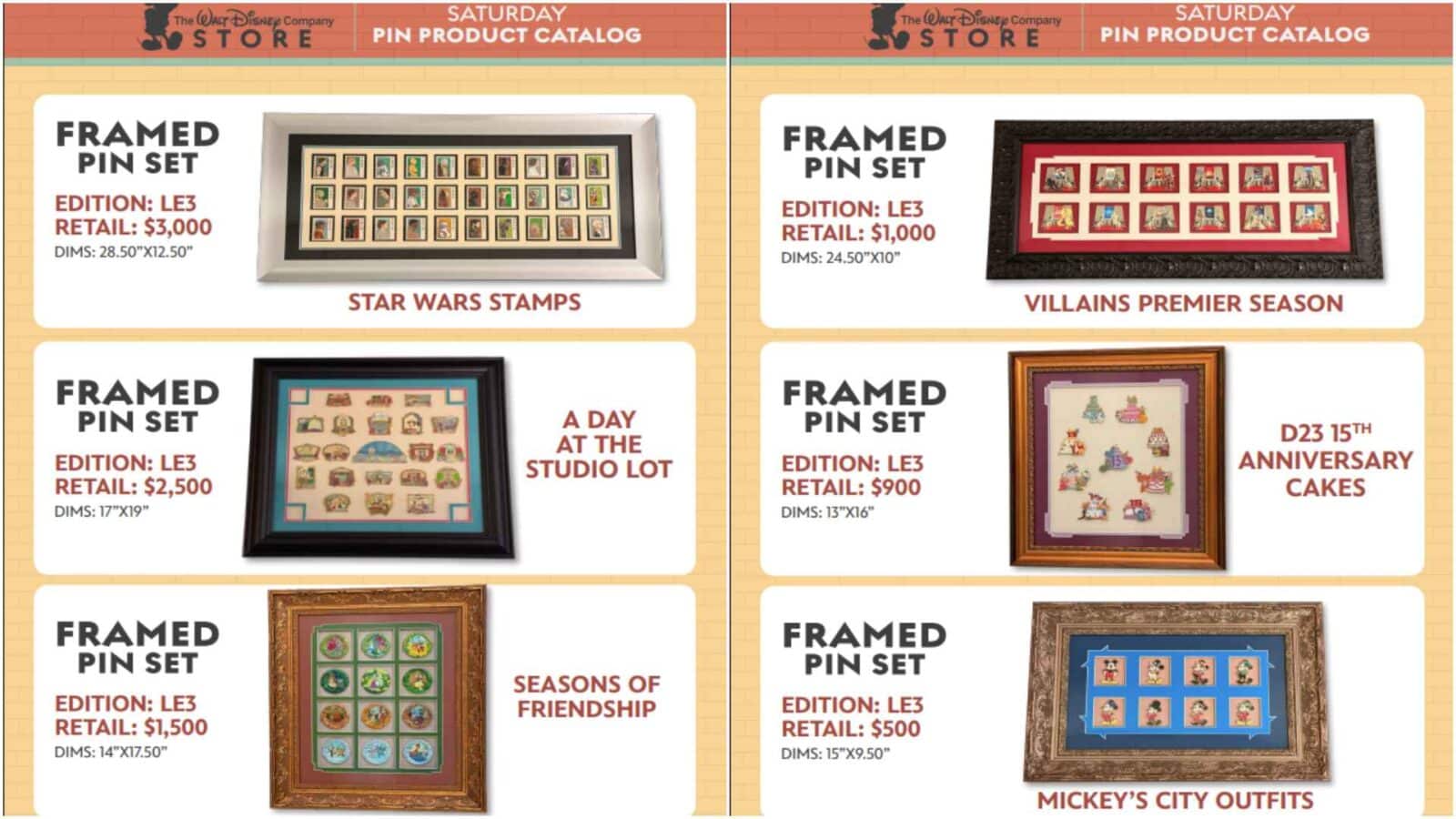 The Walt Disney Company Store D23 Saturday Pins 6