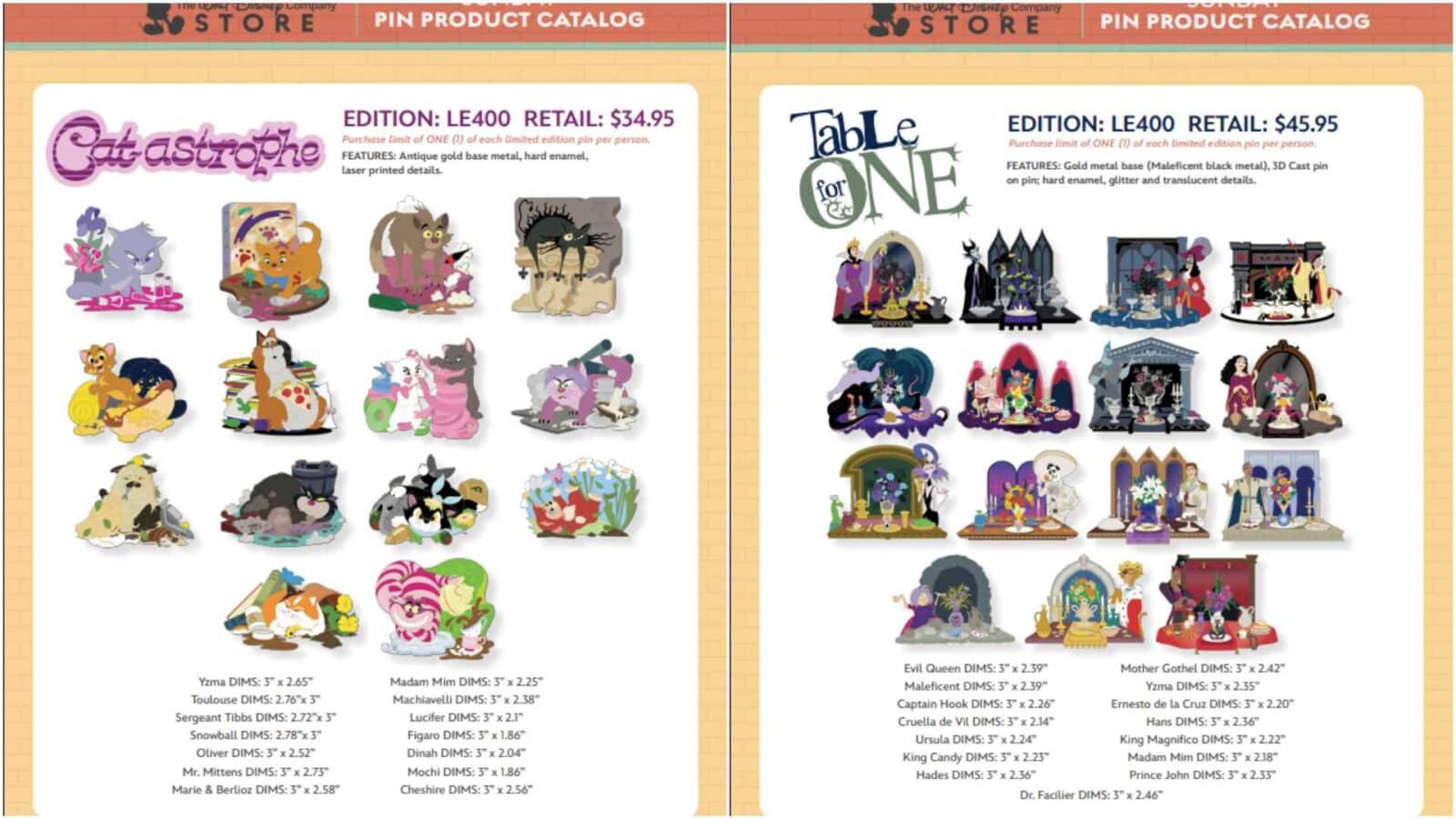The Walt Disney Company Store D23 Sunday Pins 6