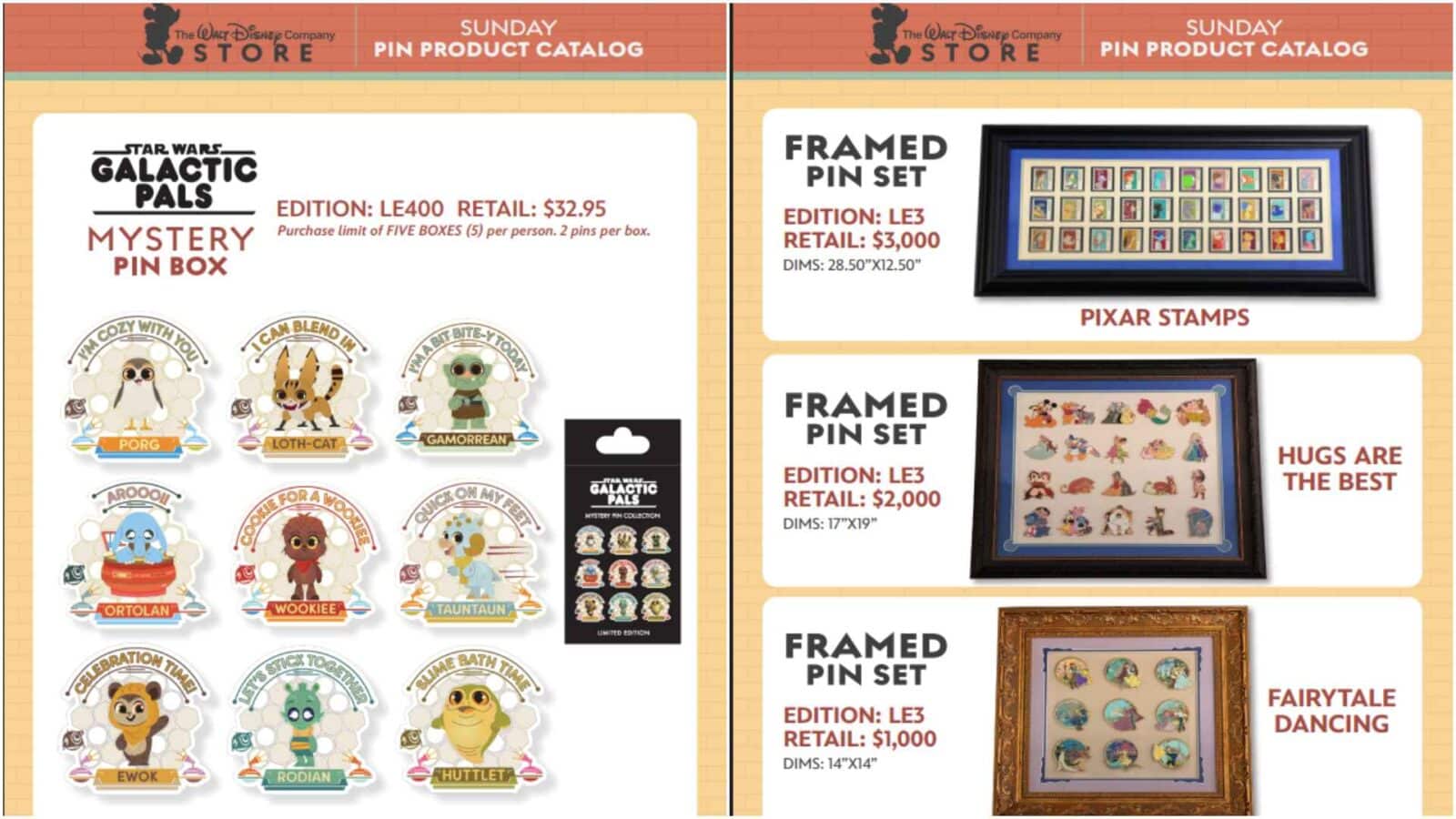 The Walt Disney Company Store D23 Sunday Pins 6