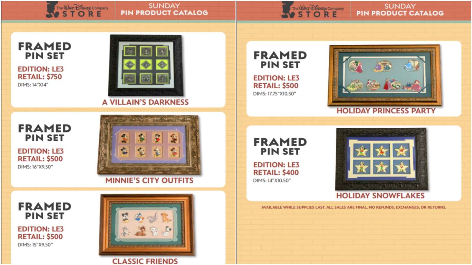 The Walt Disney Company Store D23 Sunday Pins 6