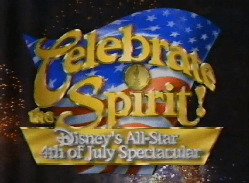 Colorful title screen announcing Disneys All Star 4th of July Spectacular