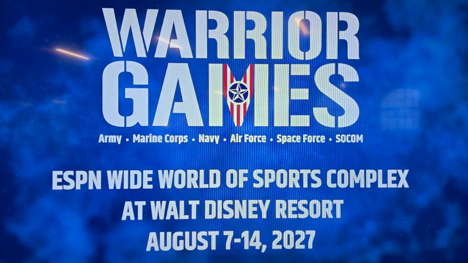 Warrior Games poster for ESPN Wide World of Sports at Walt Disney World Aug 714 2027