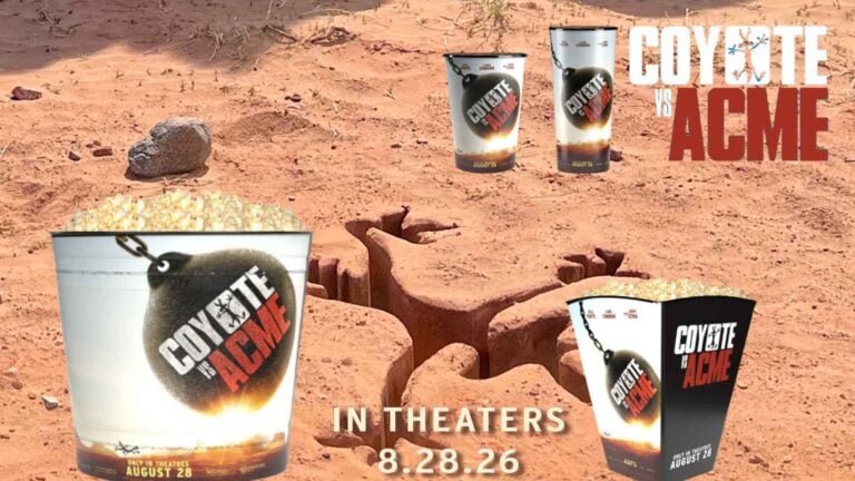 Coyote vs. Acme Popcorn Buckets and Cups Revealed Ahead of August 28 Release