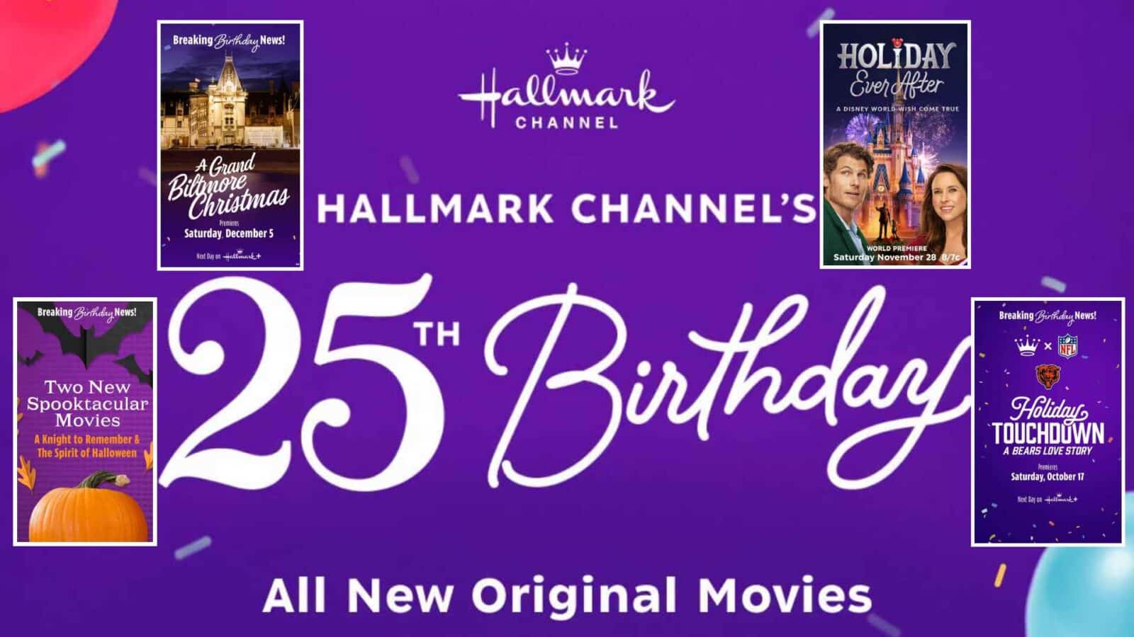 Hallmark Channel's 25th Anniversary: New Halloween and Christmas Movie Lineup Revealed