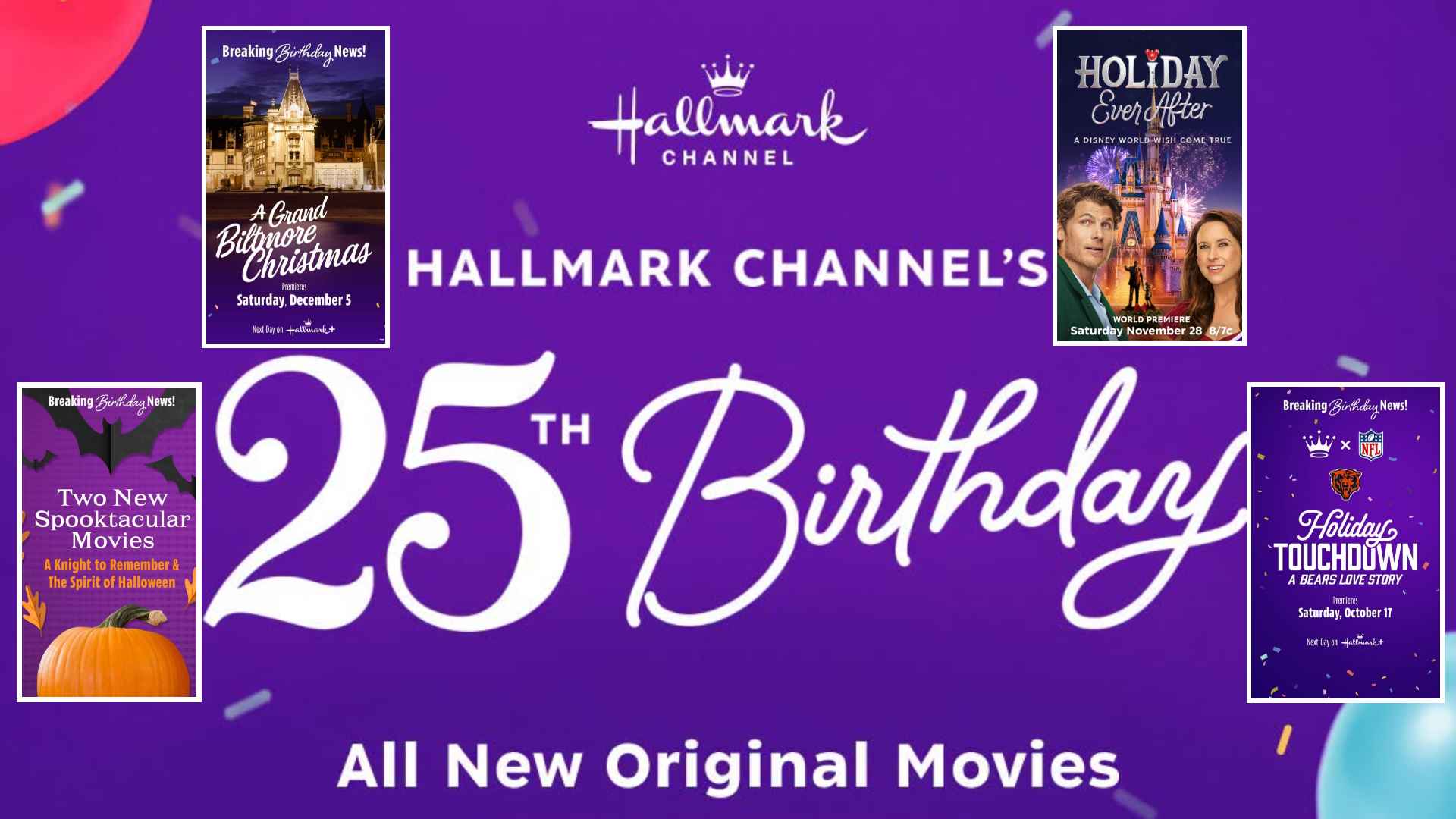 Hallmark Channel's 25th Anniversary: New Halloween and Christmas Movie Lineup Revealed
