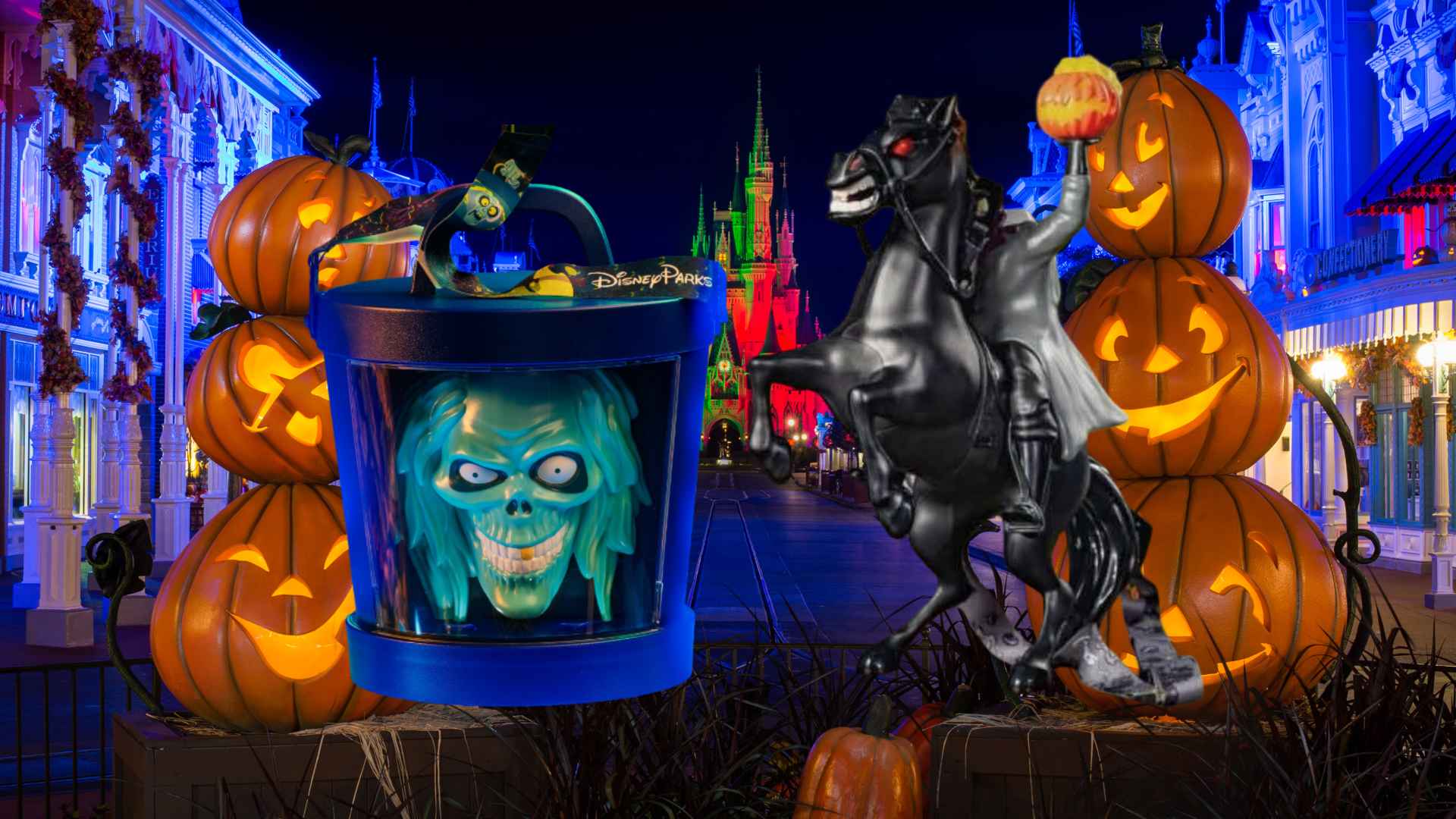 Hatbox Ghost and Headless Horseman Popcorn Buckets Coming to MNSSHP 2026