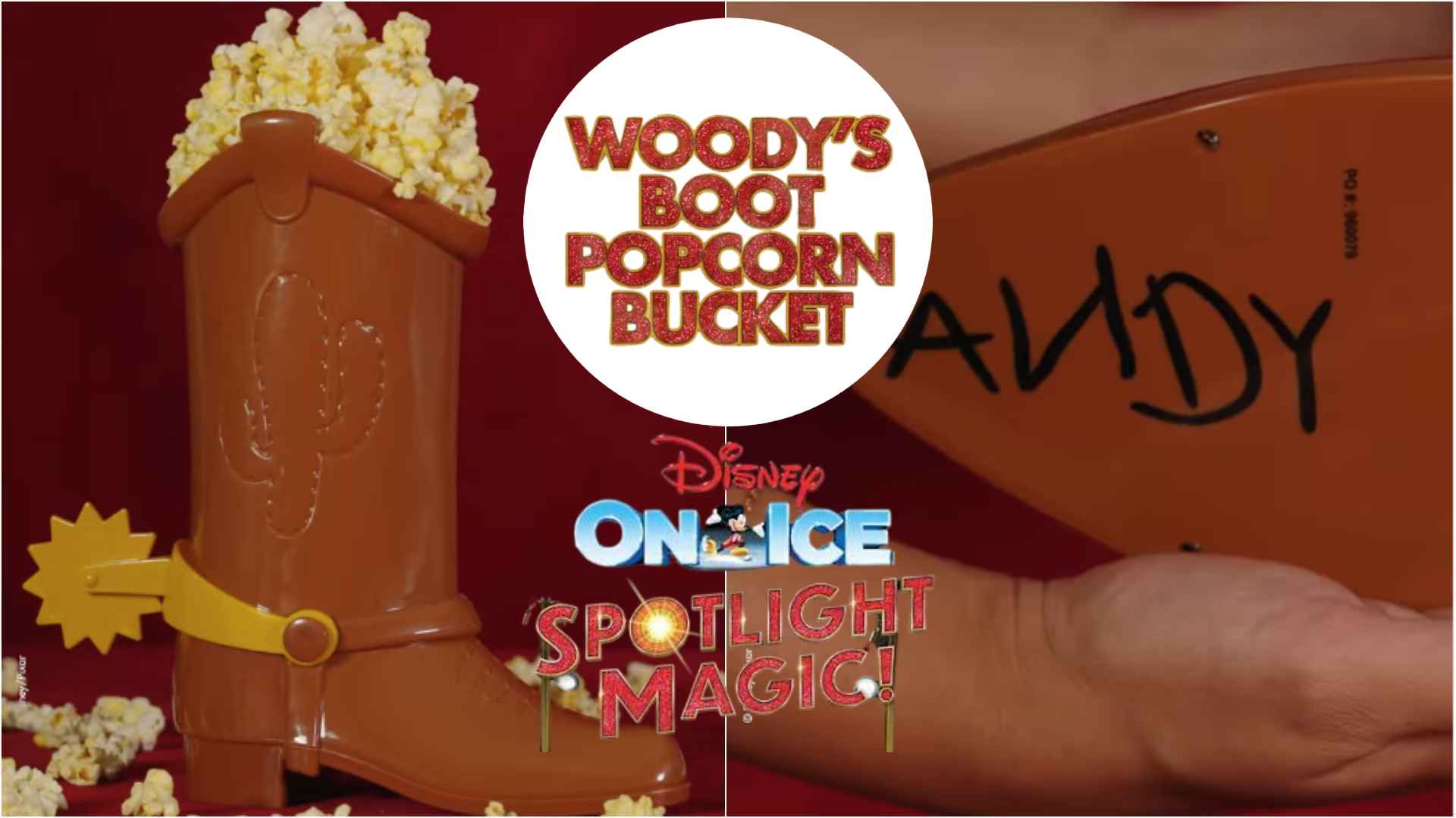 There's Popcorn In My Boot: Woody's New Bucket Rides Into Disney On Ice