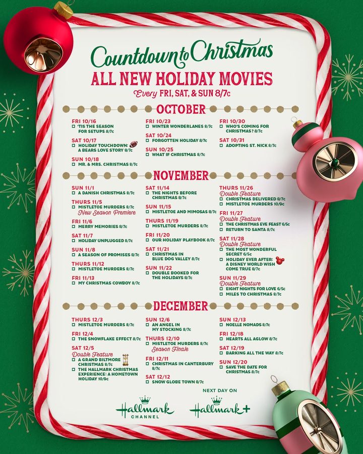 Hallmark's Countdown to Christmas 2026 Starts October 16 With Full 34-Movie Schedule