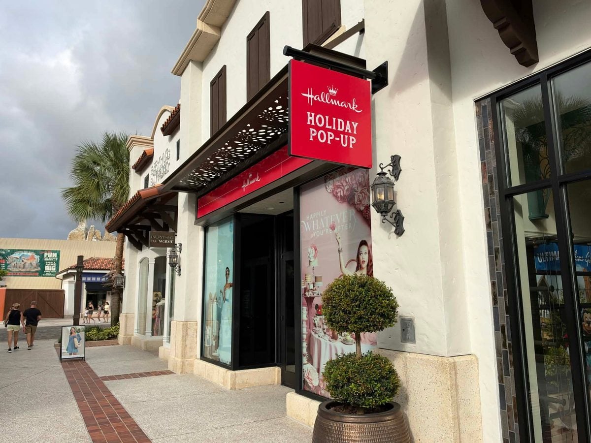 First Look Hallmark's Disney Springs Pop-Up Store Gets Its Signs