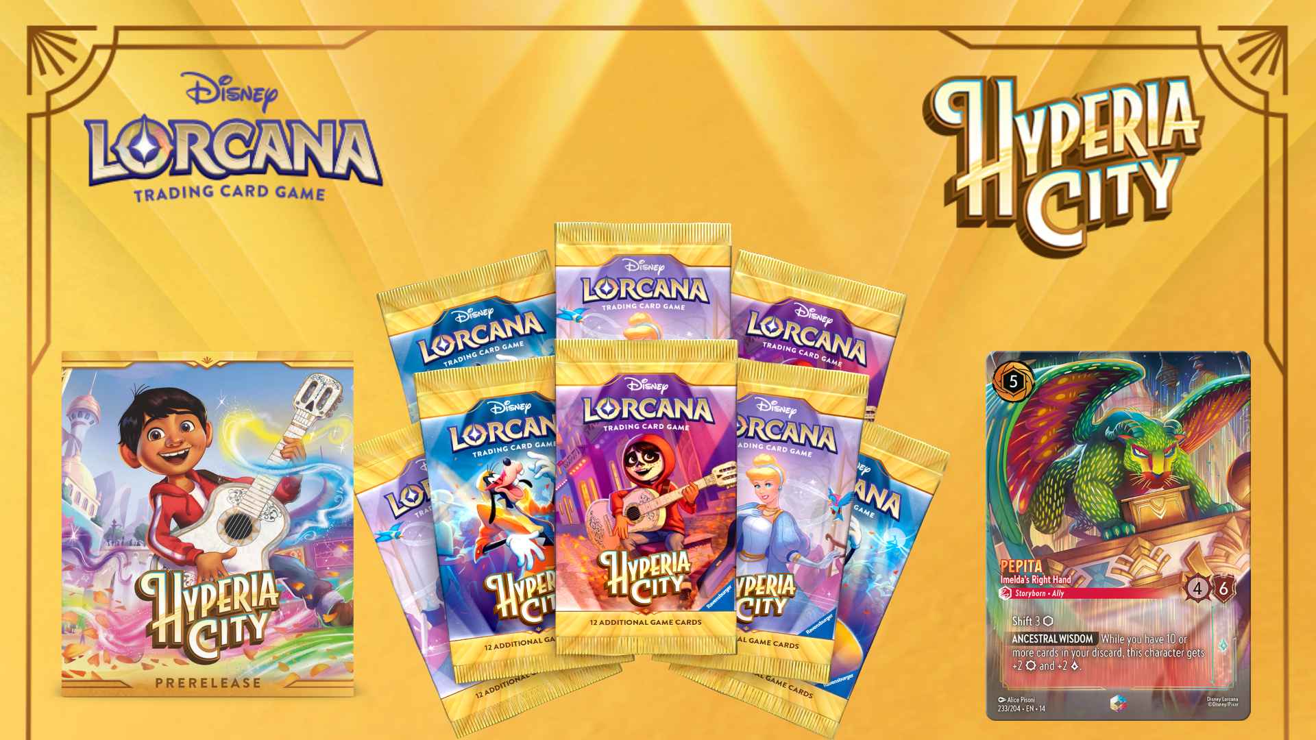 Disney Lorcana Reveals Hyperia City, Into the Inkdark Collector Boosters and Cosmic Quest