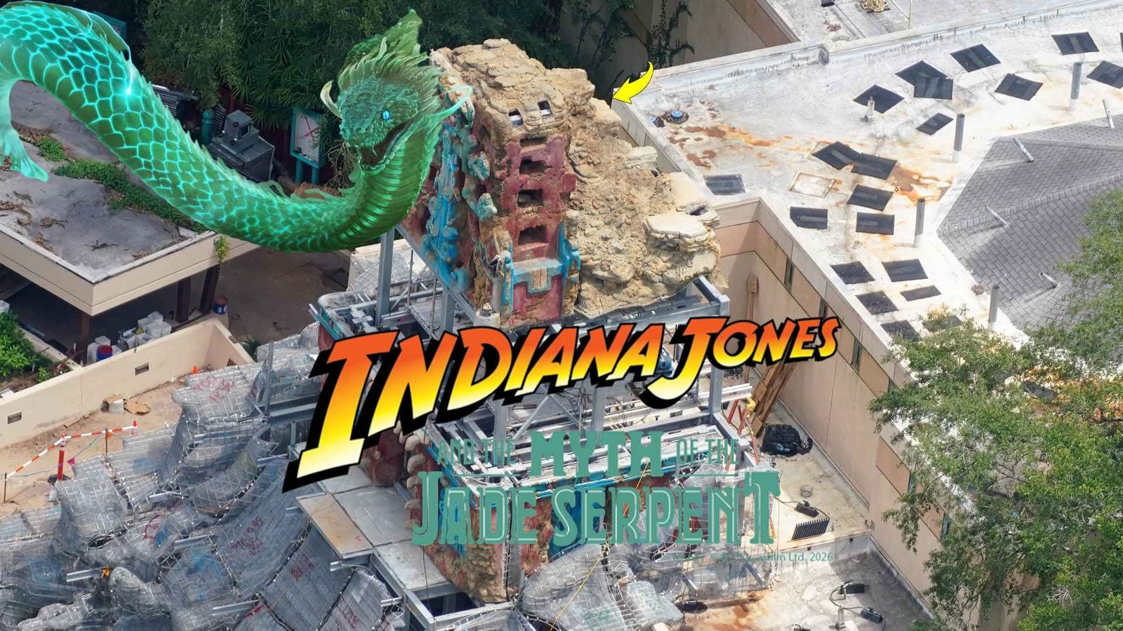 Indiana Jones and the Myth of the Jade Serpent Temple Facade Revealed at Animal Kingdom