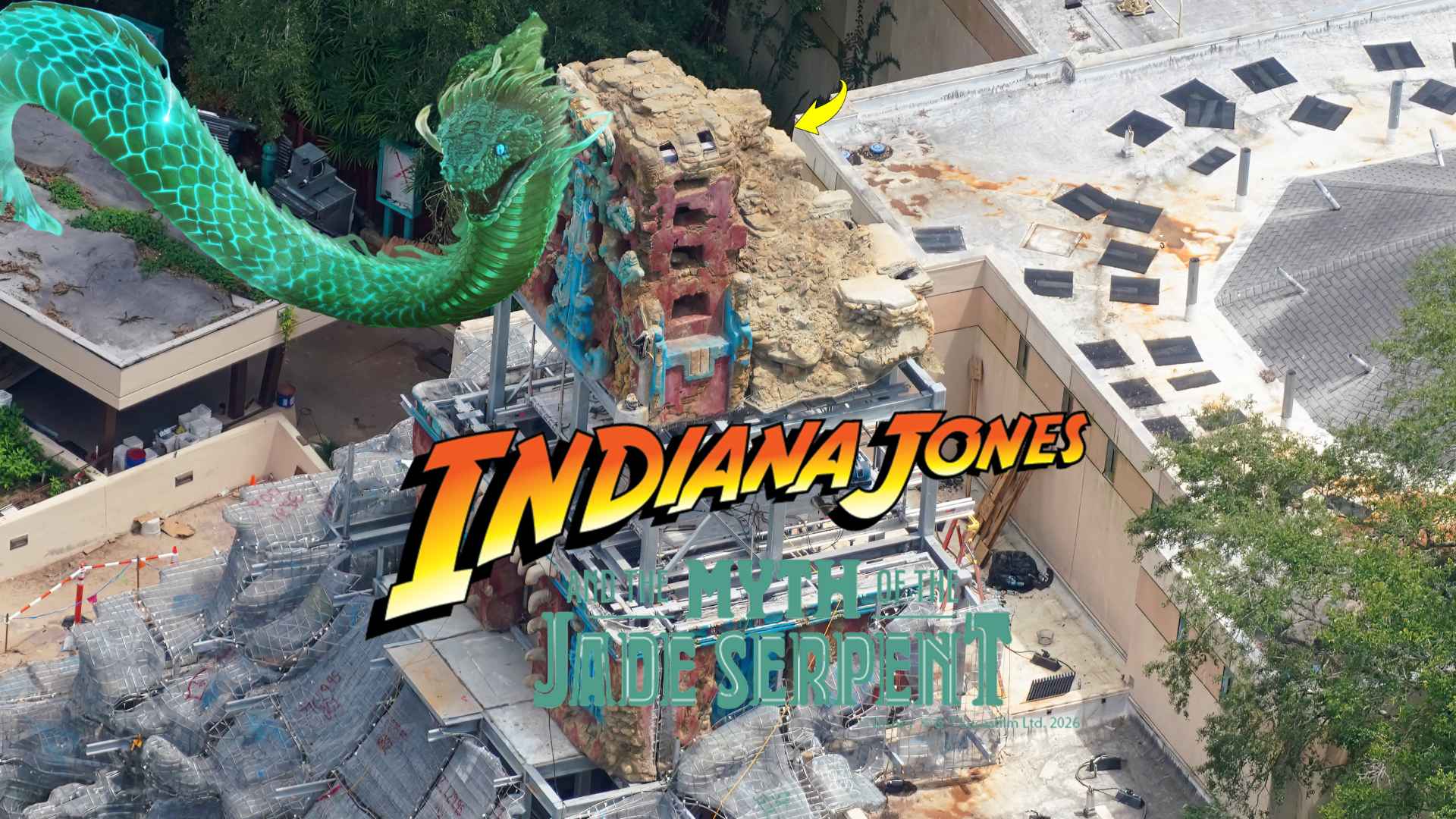 Indiana Jones and the Myth of the Jade Serpent: Temple Facade Revealed at Animal Kingdom