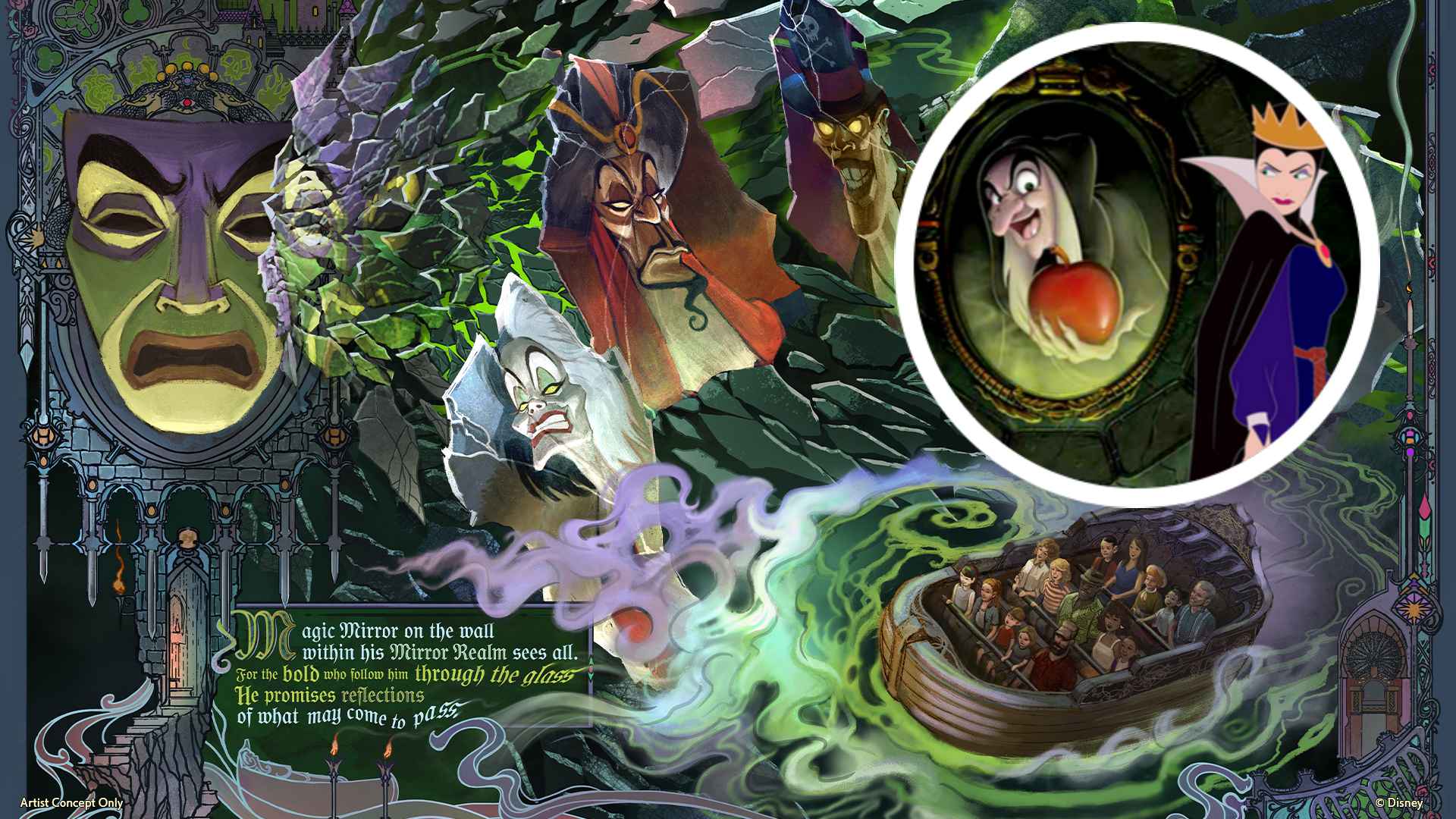 How Snow White and the Seven Dwarfs Shaped Villains Land's New Dark Ride