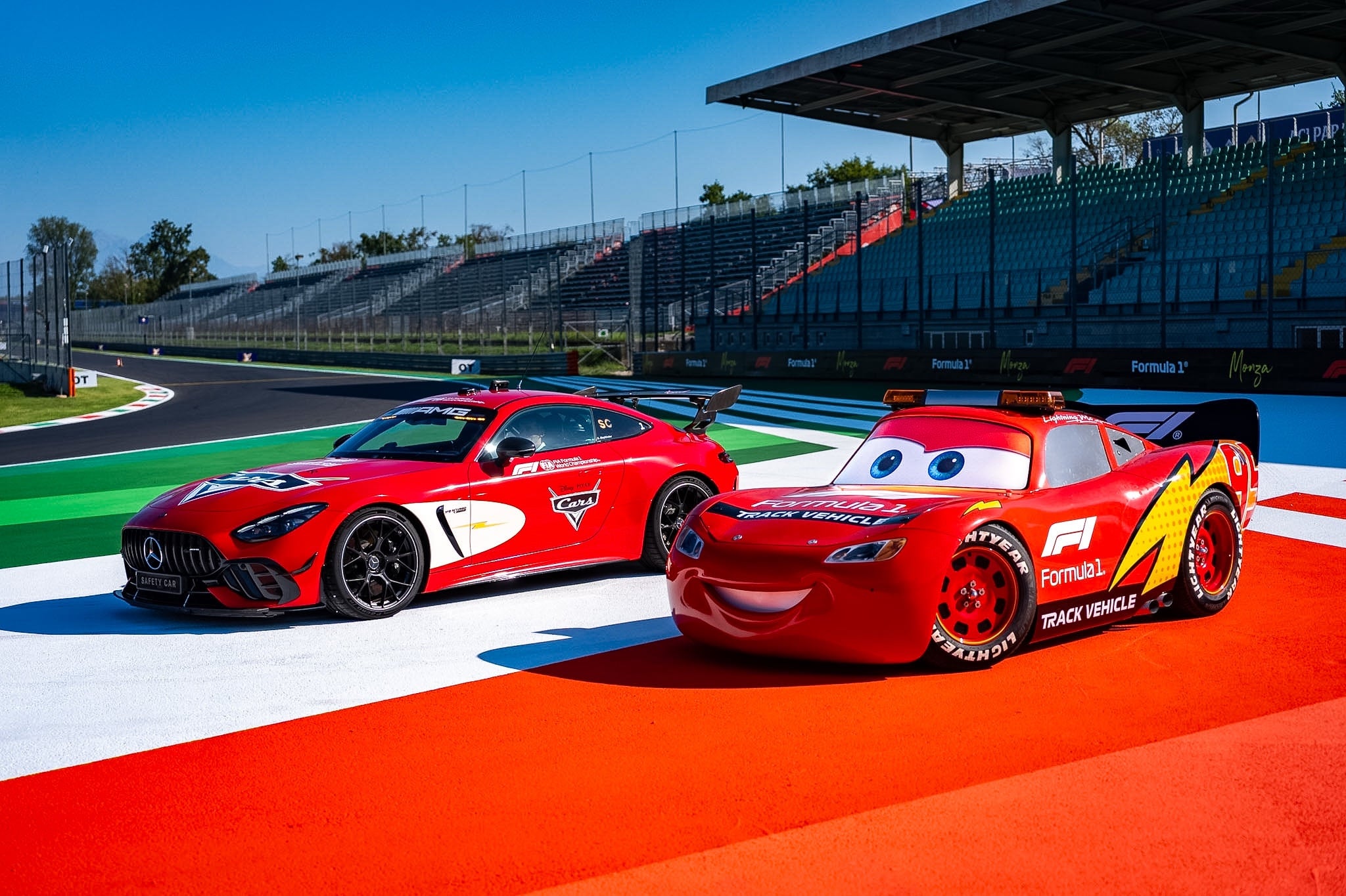 Disney and Formula 1 Bring Pixar's Cars to Monza for Lightning McQueen Day