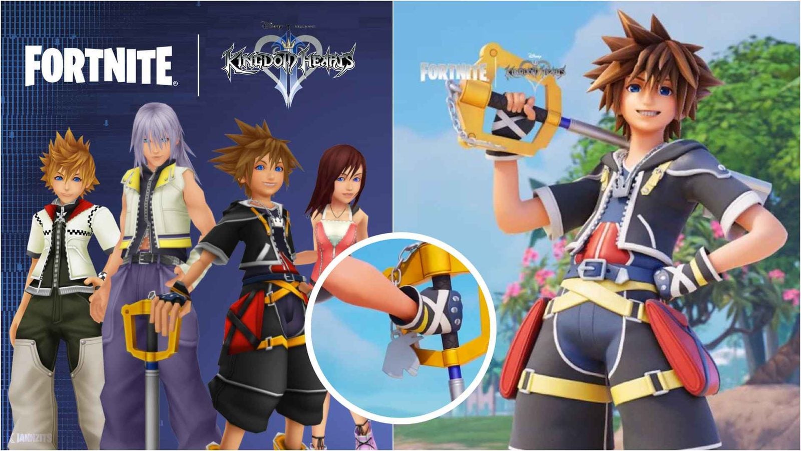 Fortnite Confirms Sora Riku Kairi and Roxas for Kingdom Hearts Crossover