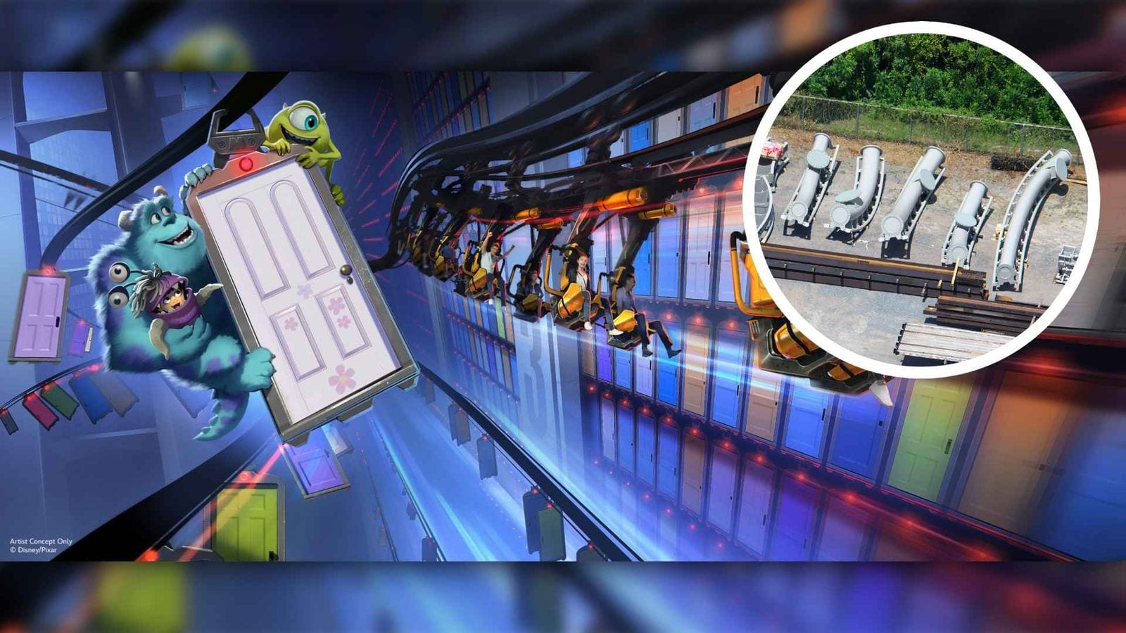 Monstropolis Door Coaster Track Installation Begins at Hollywood Studios