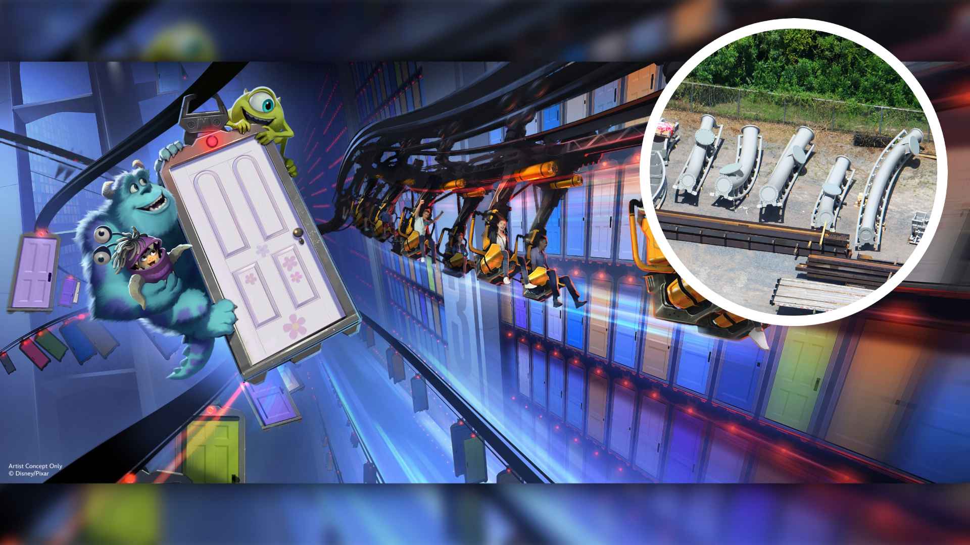 Monstropolis Door Coaster Track Installation Begins at Hollywood Studios