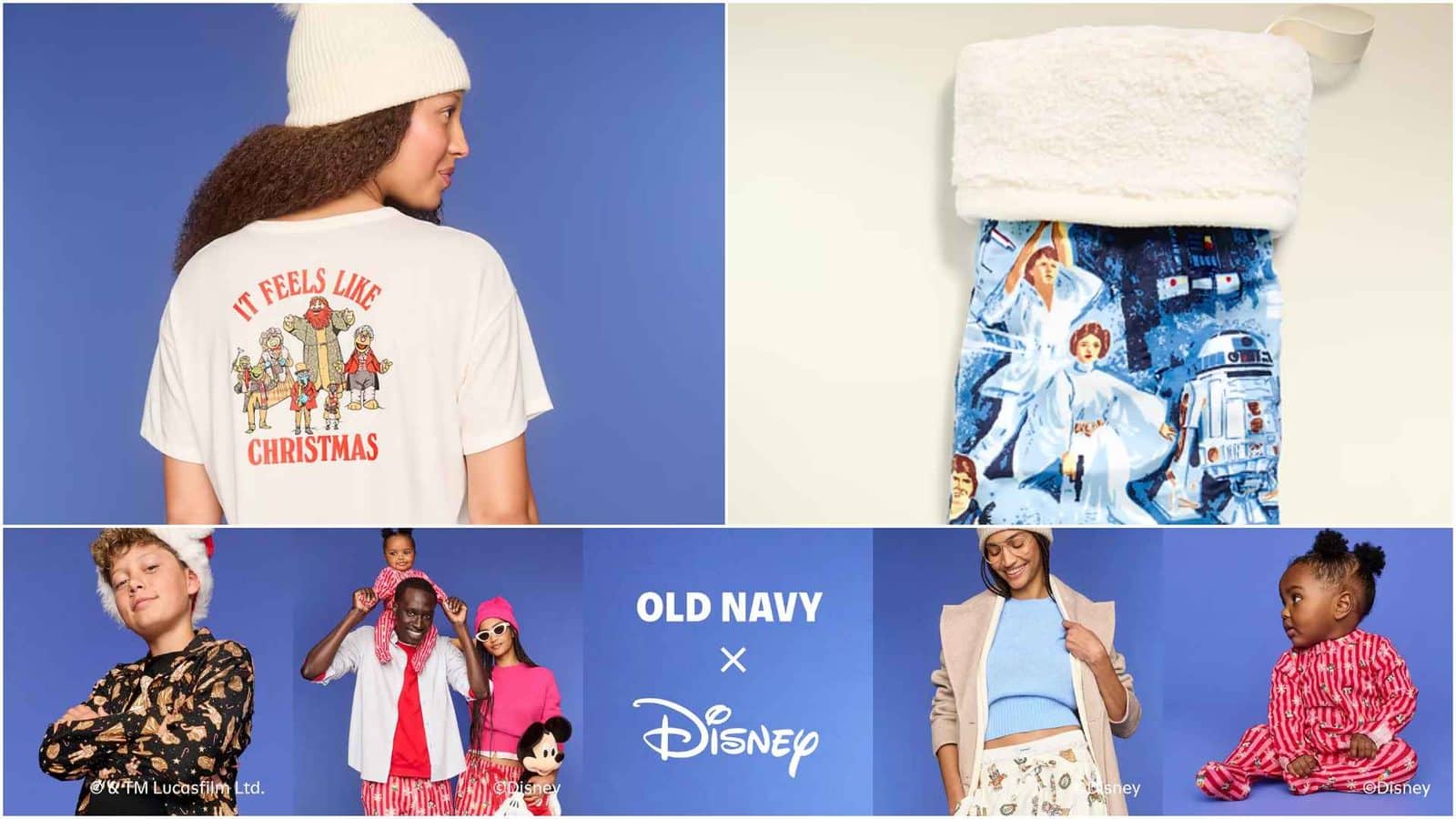 Old Navy Disney Christmas Pajamas 2026 Star Wars Muppets and Stitch Prints Are Here