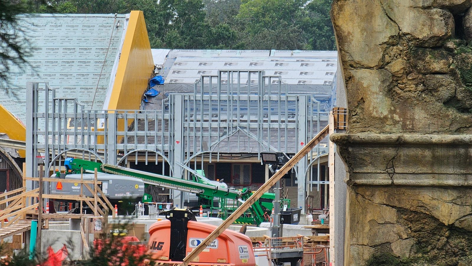 steel framework mountain rockwork