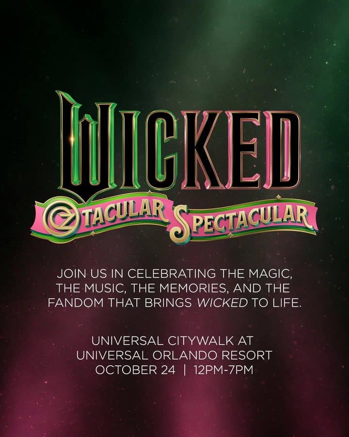 Promotional poster for Wickeded Tacular Spectacular at Universal Orlando Resort Oct 24 127 PM